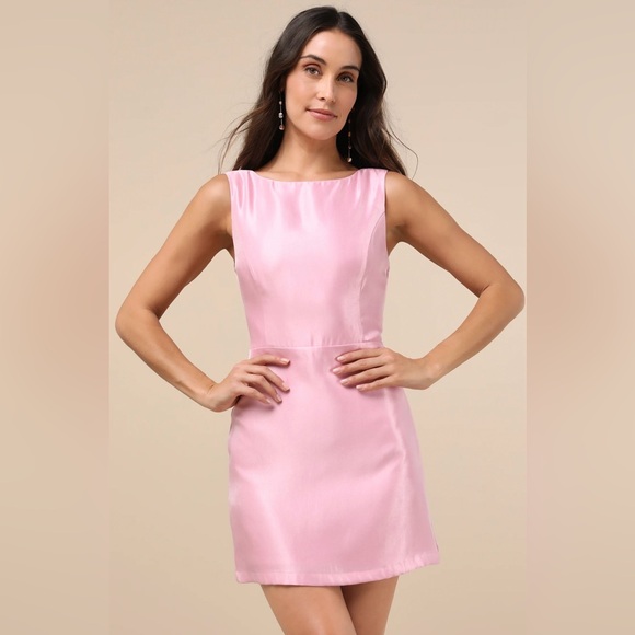 Lulus Dresses & Skirts - Sophisticated Selection Pink Sleeveless Backless Mini Dress M NWT